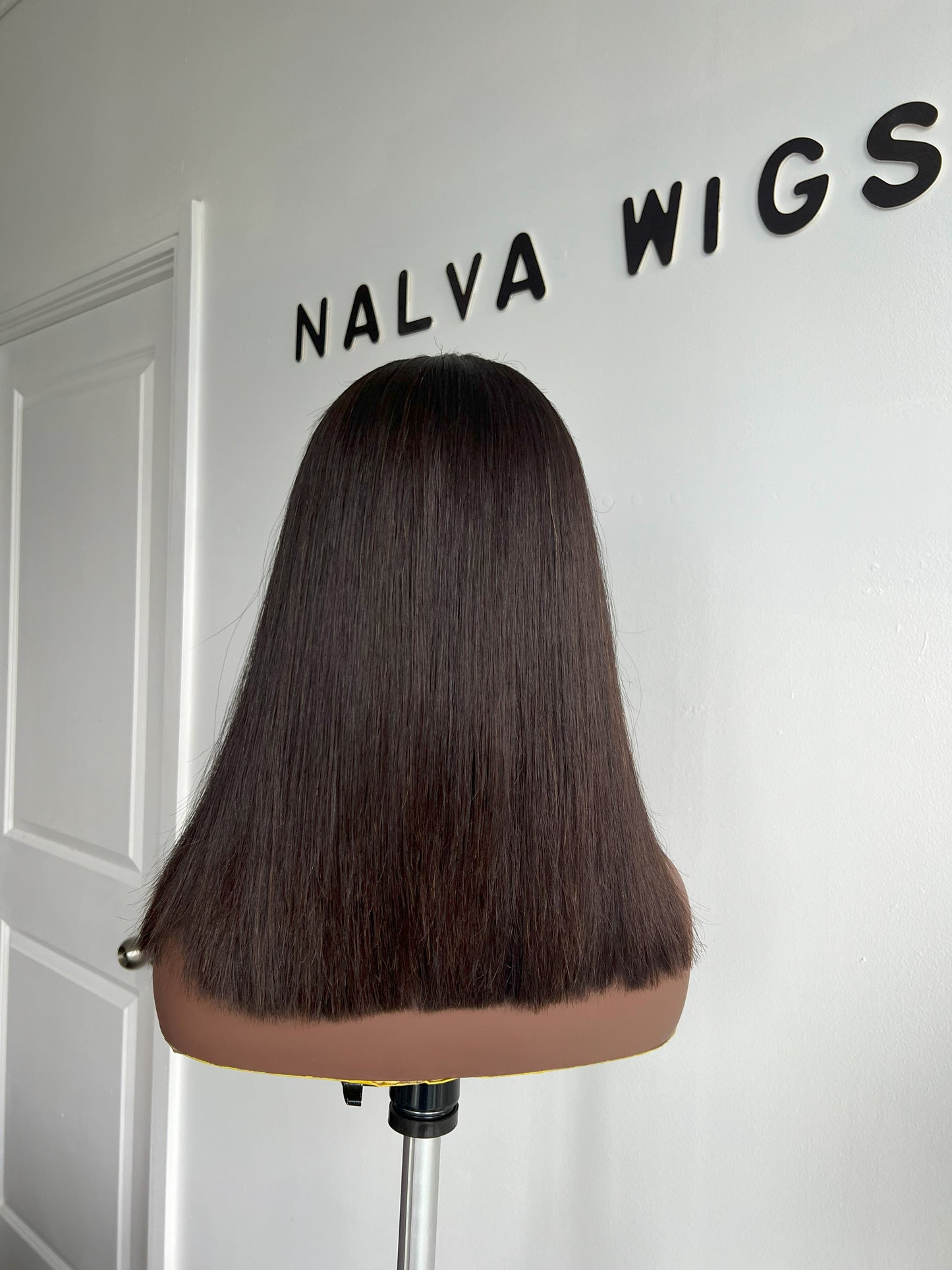 Olivia - Natural Dark Brown Hair Lace Front Wig | Mississauga, ON Luxury Lace Front wig made with single donor human hair. Light weight and beginner friendly. Details are 12” inches, Natural Dark Brown Hair Lace Closure, 150% Density.