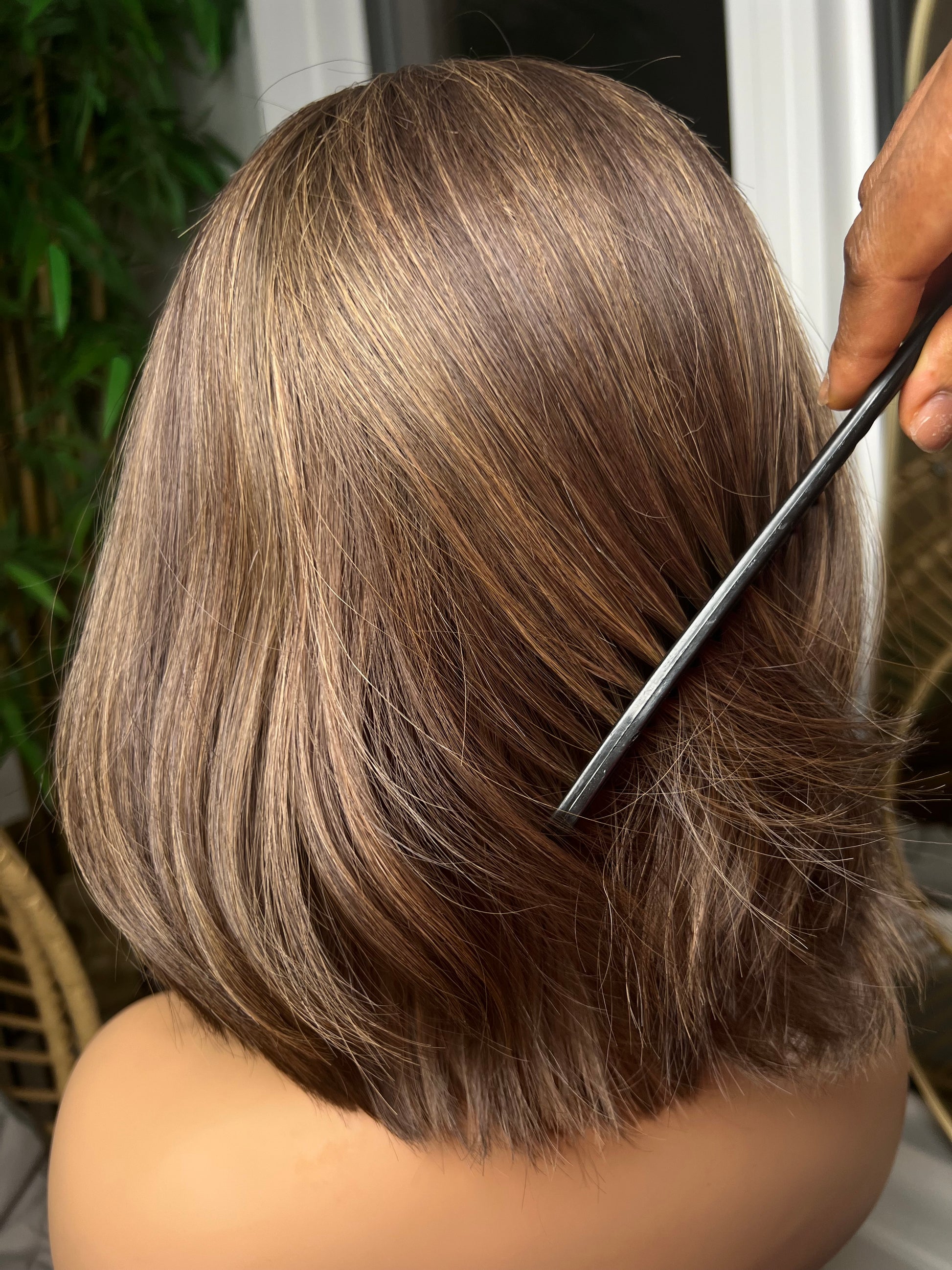 Light Brown Human Hair HD Lace Frontal Wig with Blonde Baby Highlights | HD Lace Frontal | Medical Wig, Alopecia Wigs, Breathable Wigs, Custom Bespoke wig, Short and Beginner Friendly | Winnipeg, Manitoba, Canada. | Winnipeg Wig shop.