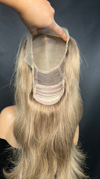 Light Brown Human Hair HD Lace Frontal Wig with Blonde Baby Highlights | HD Lace Frontal | Medical Wig, Alopecia Wigs, Breathable Wigs, Custom Bespoke wig, Short and Beginner Friendly | Winnipeg, Manitoba, Canada. | Winnipeg Wig shop. Synthetic Wig