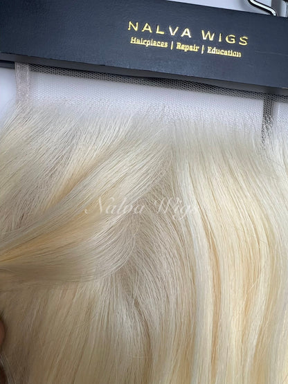 Real High Definition HD Swiss Lace 6 inch by 6 inch Blonde 613 Human Hair closure 