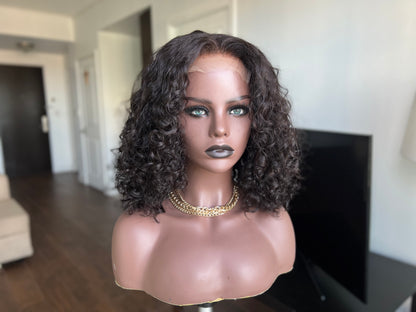 Ugo Wig - Human Hair Wig Curly 16 inches 5x5 Deep Wave Glueless Lace Closure Wig Mississauga Ontario