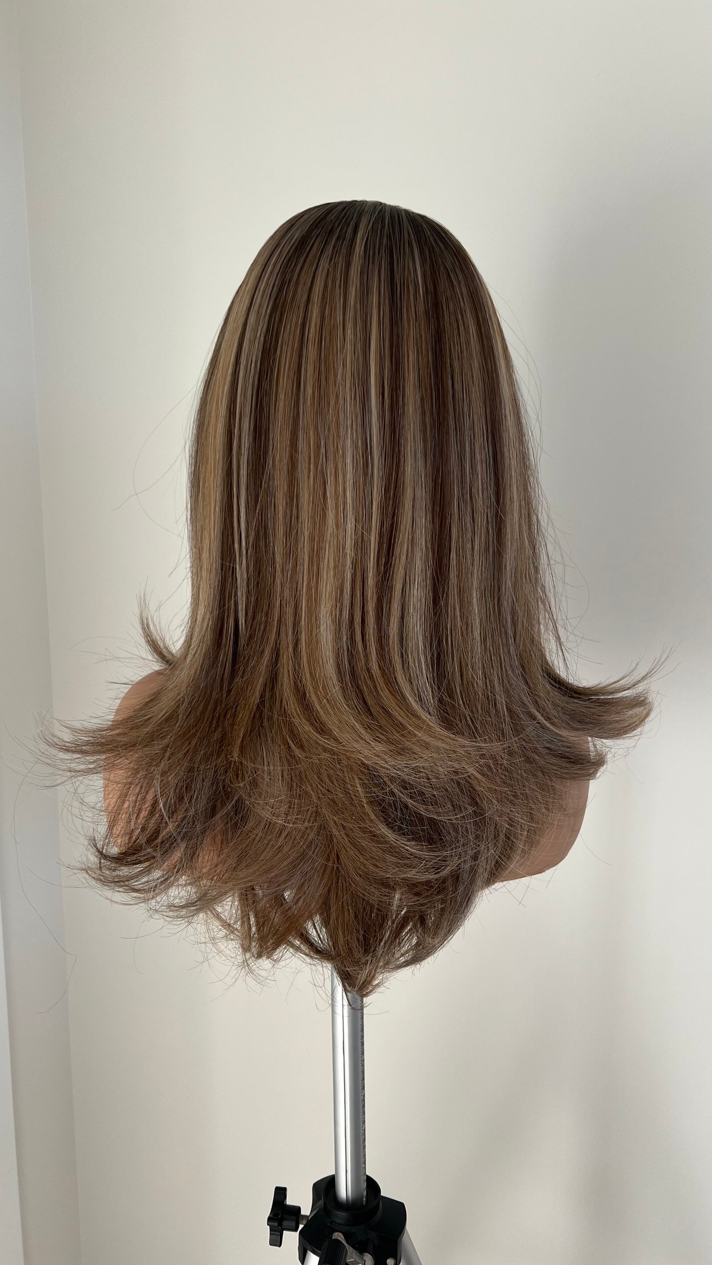 Light Brown Human Hair HD Lace Frontal Wig with Blonde Baby Highlights | HD Lace Frontal | Medical Wig, Alopecia Wigs, Breathable Wigs, Custom Bespoke wig, Short and Beginner Friendly | Winnipeg, Manitoba, Canada. | Winnipeg Wig shop. Synthetic Wig