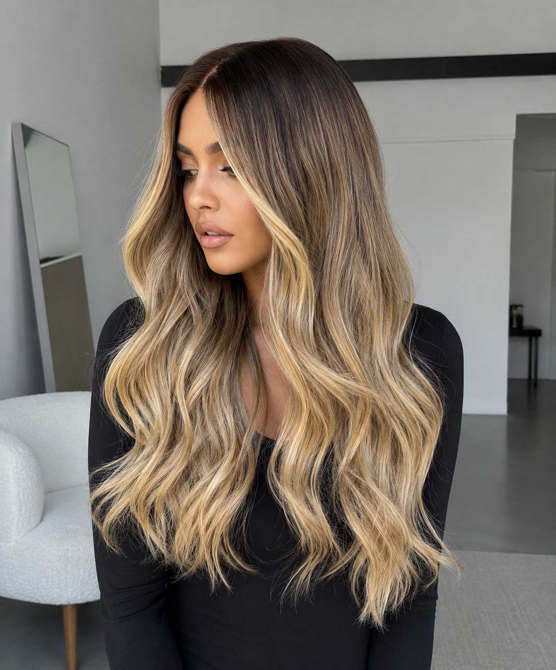 Light Brown Human Hair HD Lace Frontal Wig with Blonde Baby Highlights | HD Lace Frontal | Medical Wig, Alopecia Wigs, Breathable Wigs | Natural Black | Custom Bespoke wig, Short and Beginner Friendly | Winnipeg, Manitoba, Canada. | Winnipeg Wig shop. Synthetic Wig | Grey Gray Hair wig