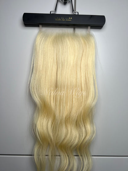 Real High Definition HD Swiss Lace 6 inch by 6 inch Blonde 613 Human Hair closure 