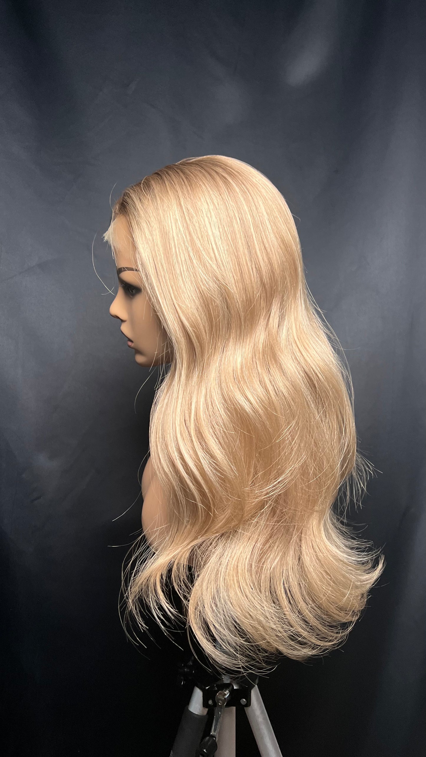 Light Brown Human Hair HD Lace Frontal Wig with Blonde Baby Highlights | HD Lace Frontal | Medical Wig, Alopecia Wigs, Breathable Wigs, Custom Bespoke wig, Short and Beginner Friendly | Winnipeg, Manitoba, Canada. | Winnipeg Wig shop. Synthetic Wig