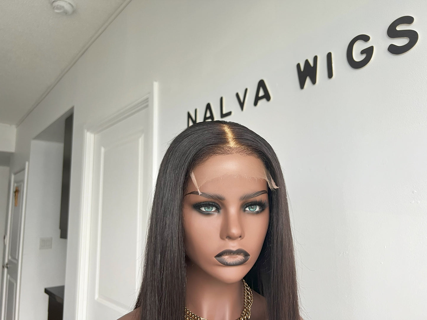 Olivia - Natural Dark Brown Hair Lace Front Wig | Mississauga, ON Luxury Lace Front wig made with single donor human hair. Light weight and beginner friendly. Details are 12” inches, Natural Dark Brown Hair Lace Closure, 150% Density.