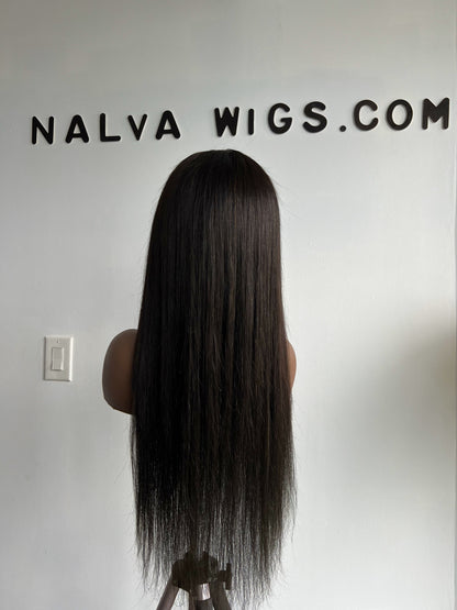 Luxury Lace Front wig made with single donor human hair. Light weight and beginner friendly. Details are 22” inches, Natural Dark Brown Hair Lace Closure, 180% Density. Mississauga, Ontario