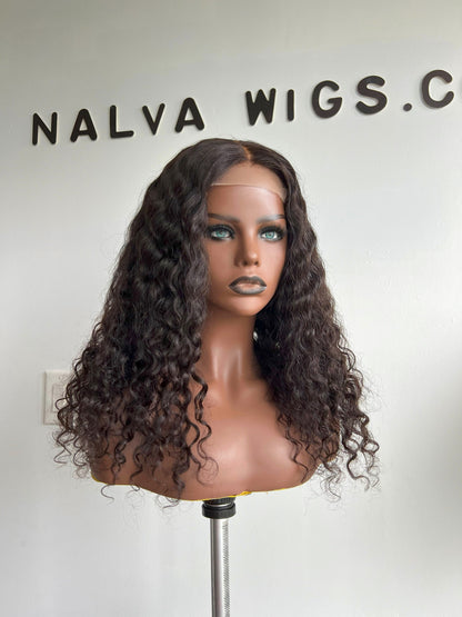 Luxury Curly Lace Front wig crafted with virgin human hair. Light weight and beginner friendly. Details are 18” inches, Natural Dark Brown Hair Lace Closure, 180% Density. Mississauga, Ontario