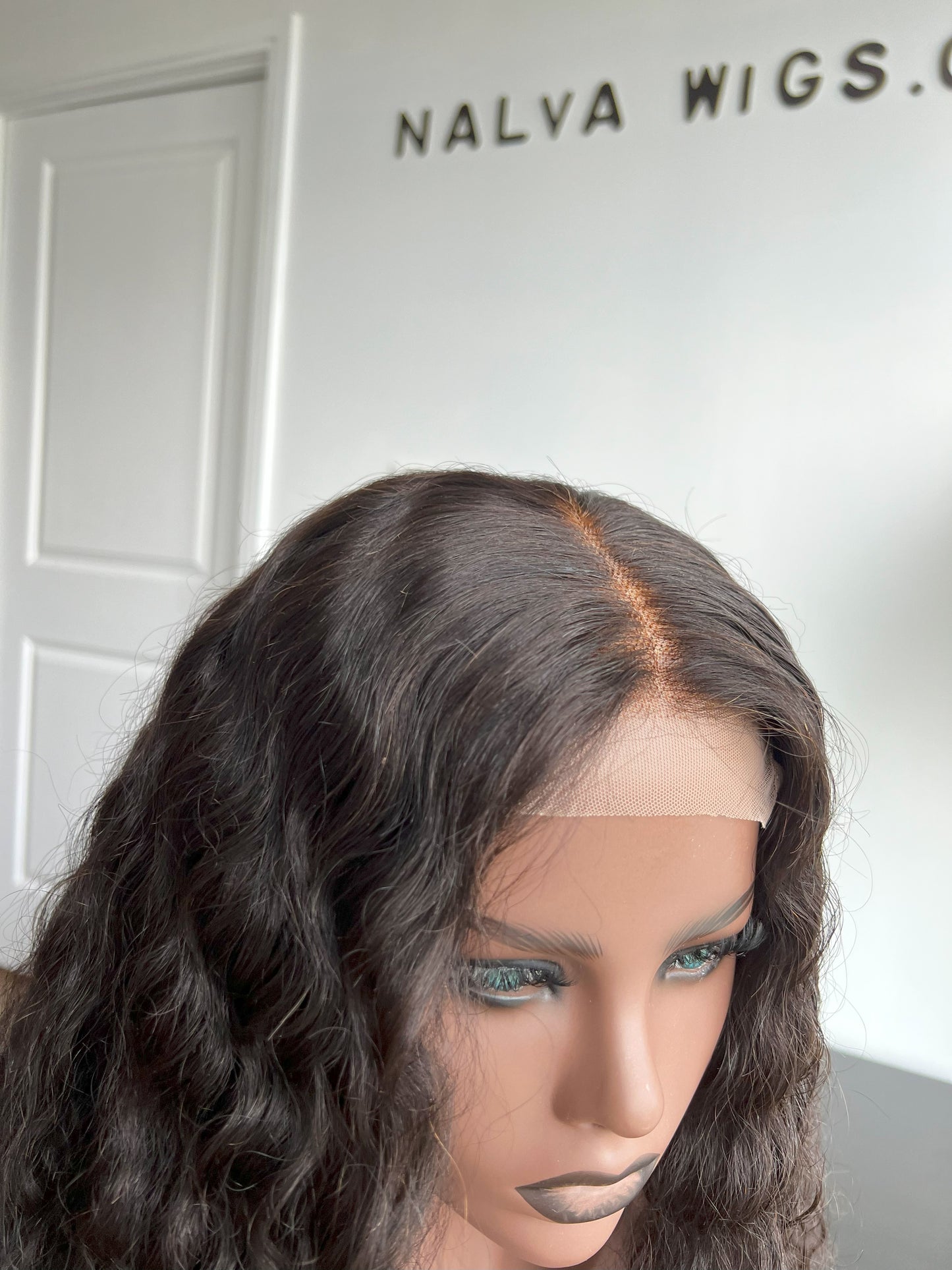 Luxury Curly Lace Front wig crafted with virgin human hair. Light weight and beginner friendly. Details are 18” inches, Natural Dark Brown Hair Lace Closure, 180% Density. Mississauga, Ontario