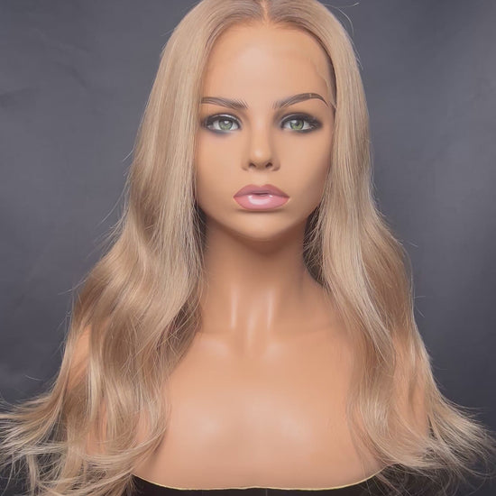 Light Brown Human Hair HD Lace Frontal Wig with Blonde Baby Highlights | HD Lace Frontal | Medical Wig, Alopecia Wigs, Breathable Wigs, Custom Bespoke wig, Short and Beginner Friendly | Winnipeg, Manitoba, Canada. | Winnipeg Wig shop. Synthetic Wig