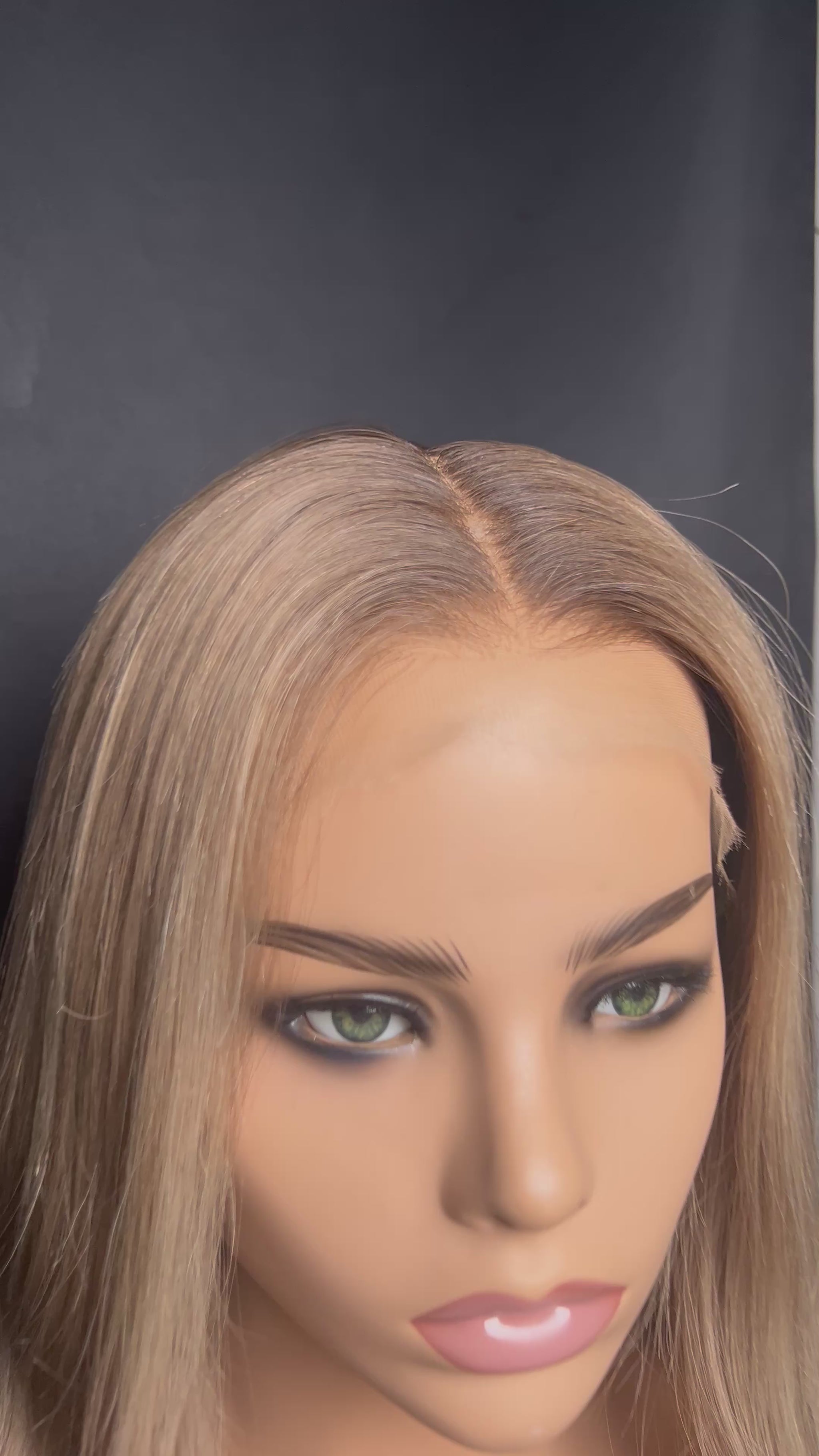 Light Brown Human Hair HD Lace Frontal Wig with Blonde Baby Highlights | HD Lace Frontal | Medical Wig, Alopecia Wigs, Breathable Wigs, Custom Bespoke wig, Short and Beginner Friendly | Winnipeg, Manitoba, Canada. | Winnipeg Wig shop. Synthetic Wig