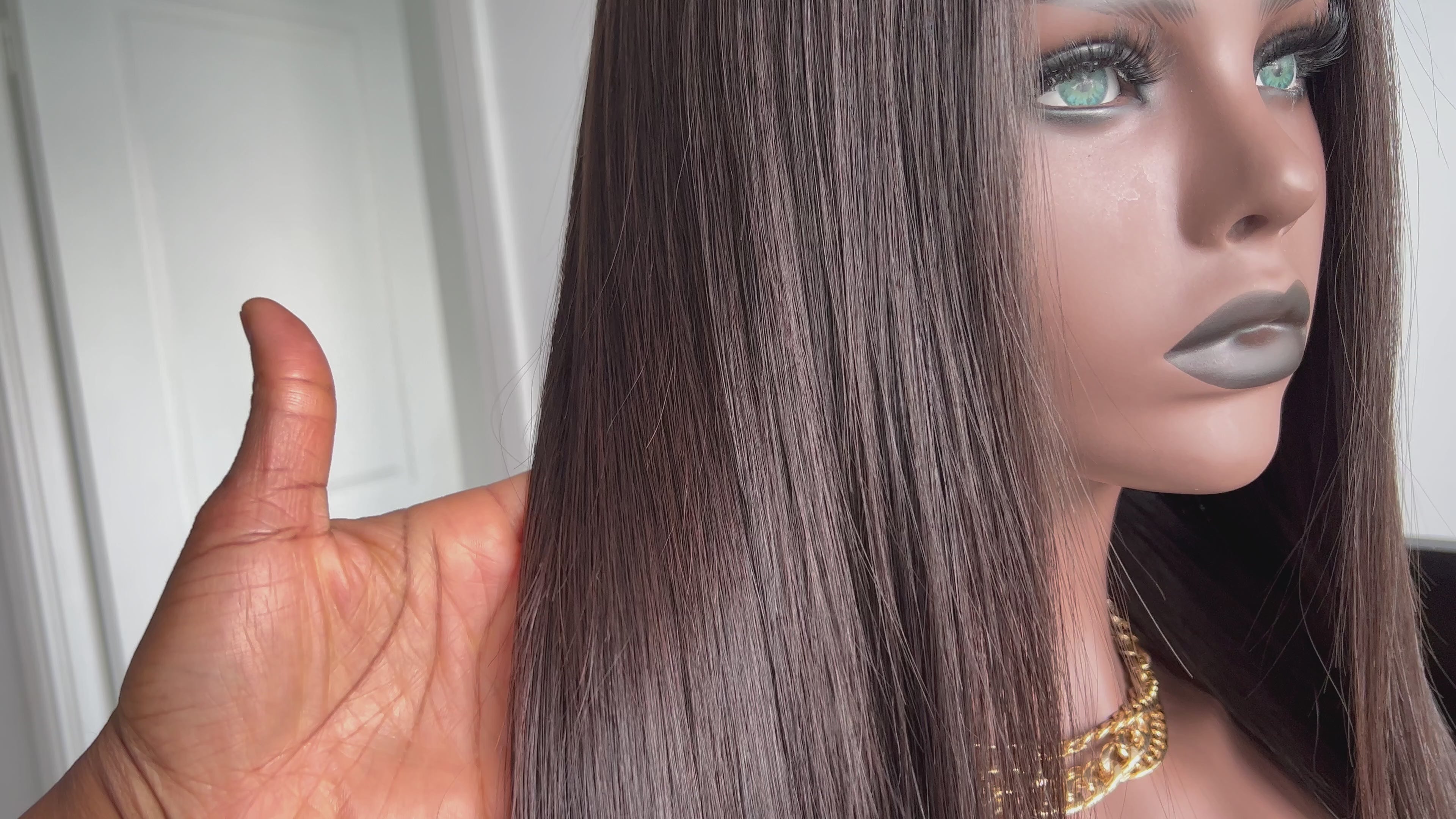 Load video: Straight Raw Human Hair Glueless Beginner Wig Toronto, Mississauga, Ontario, Canada