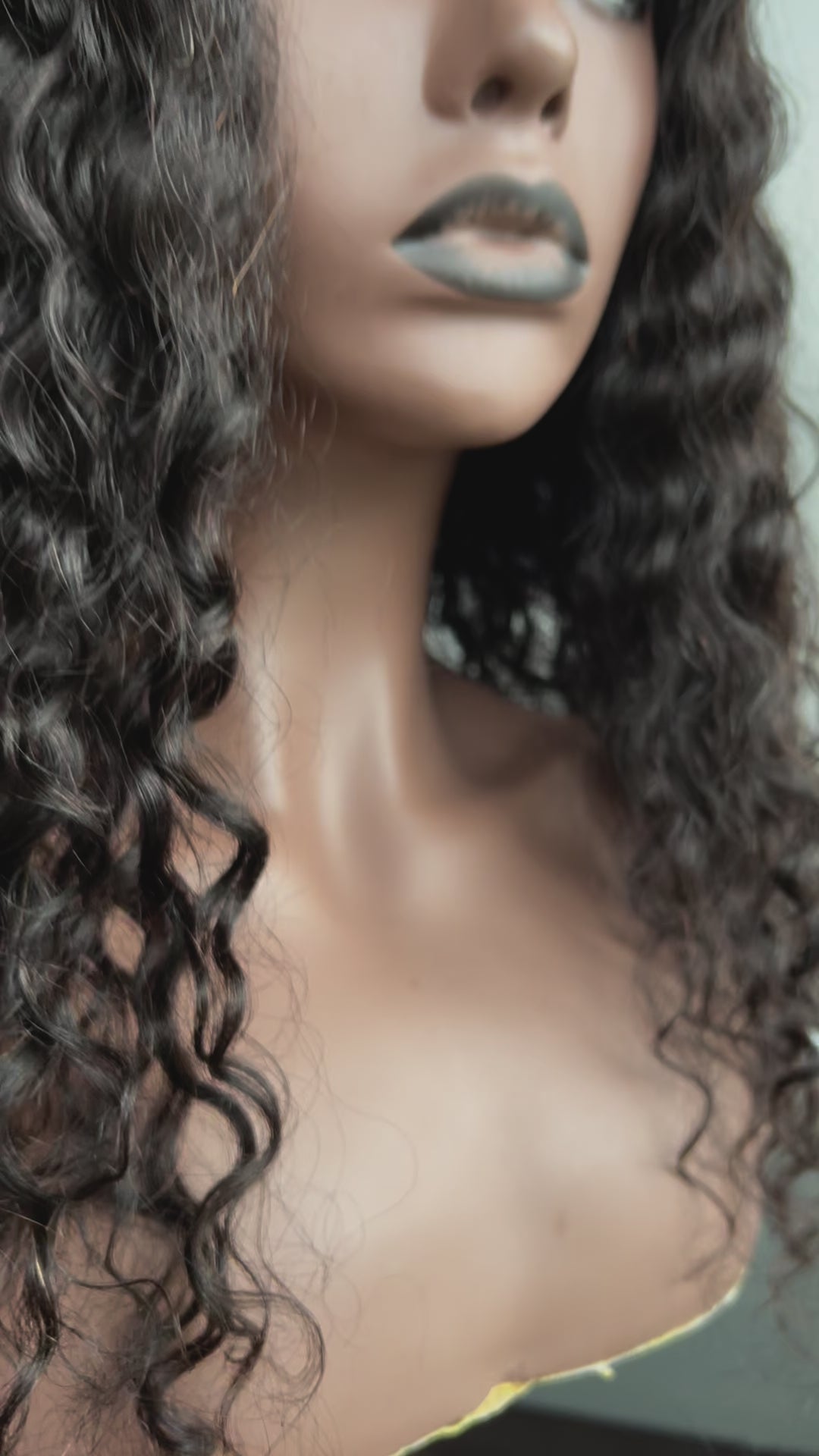 Luxury Curly Lace Front wig crafted with virgin human hair. Light weight and beginner friendly. Details are 18” inches, Natural Dark Brown Hair Lace Closure, 180% Density. Mississauga, Ontario