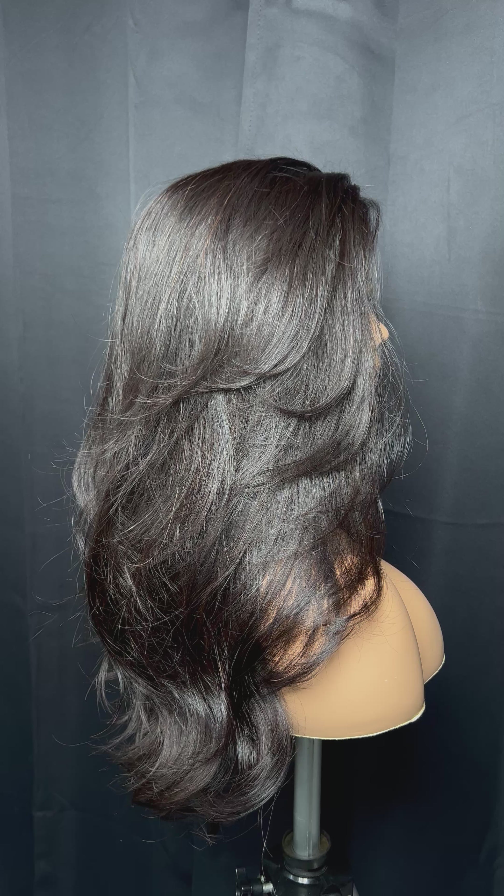 Human Hair wig comfortable for women with hair loss, thinning hair, alopecia, straight, wavy, medium density, light weight, Lace front wig with dark blonde highlights, in-built scalp, silk base, medical wigs, slightly bleached knots, in-built adjustable elastic band, breathable wig cap, silicone, Winnipeg, Manitoba, Canada, volume boost, thinning crown, Canada hair loss solution, Hand-tied human hair topper for women, natural black, Nalva Wigs Canada, natural brunette, Custom lace front wig topper 