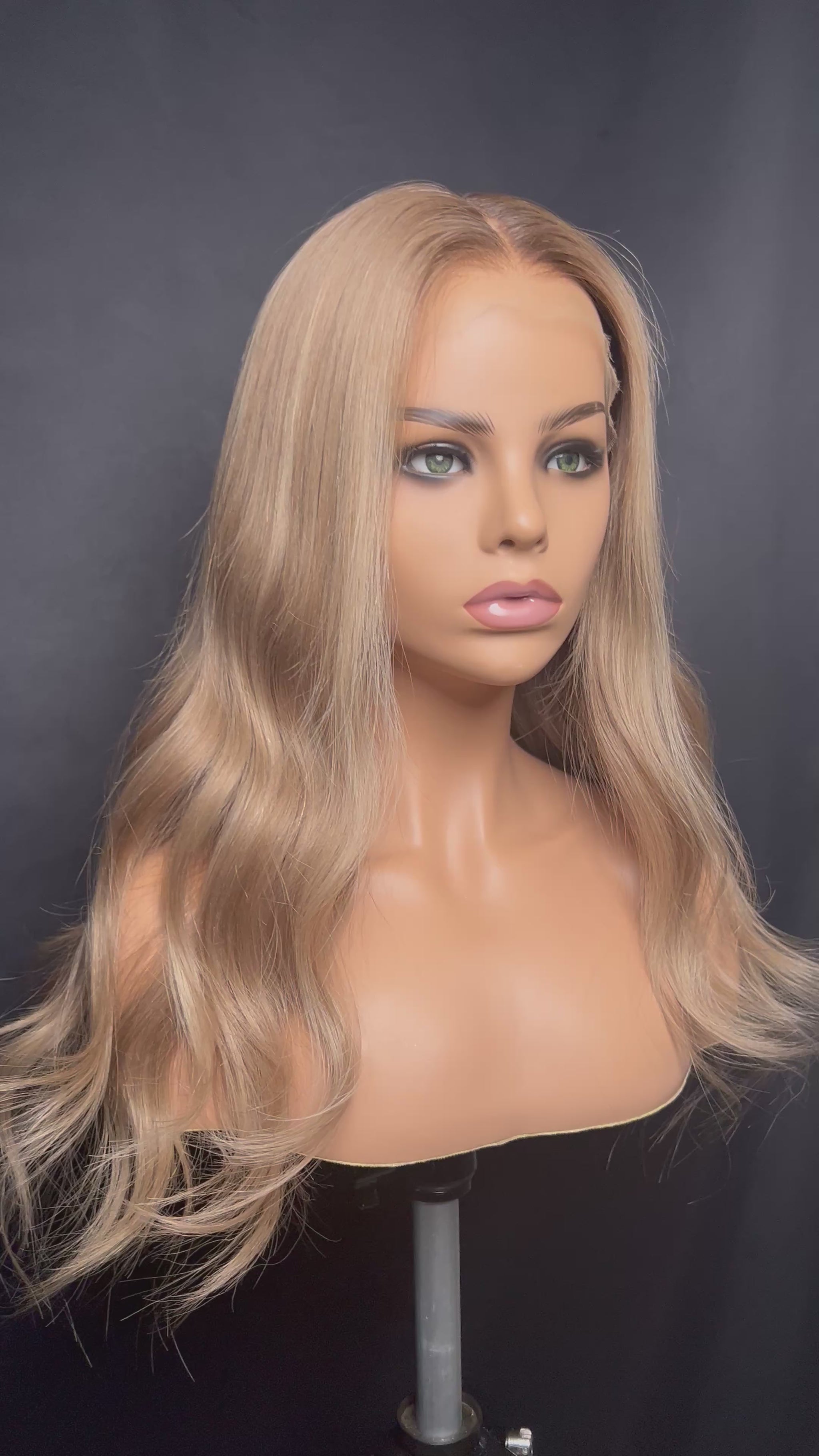 Light Brown Human Hair HD Lace Frontal Wig with Blonde Baby Highlights | HD Lace Frontal | Medical Wig, Alopecia Wigs, Breathable Wigs, Custom Bespoke wig, Short and Beginner Friendly | Winnipeg, Manitoba, Canada. | Winnipeg Wig shop. Synthetic Wig