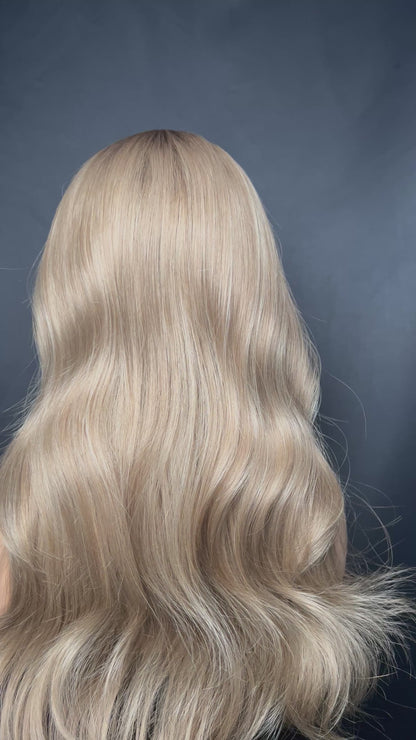 Light Brown Human Hair HD Lace Frontal Wig with Blonde Baby Highlights | HD Lace Frontal | Medical Wig, Alopecia Wigs, Breathable Wigs, Custom Bespoke wig, Short and Beginner Friendly | Winnipeg, Manitoba, Canada. | Winnipeg Wig shop. Synthetic Wig