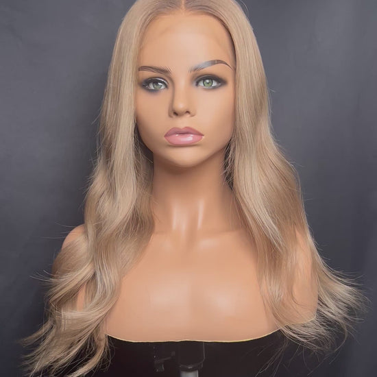 Light Brown Human Hair HD Lace Frontal Wig with Blonde Baby Highlights | HD Lace Frontal | Medical Wig, Alopecia Wigs, Breathable Wigs, Custom Bespoke wig, Short and Beginner Friendly | Winnipeg, Manitoba, Canada. | Winnipeg Wig shop. Synthetic Wig